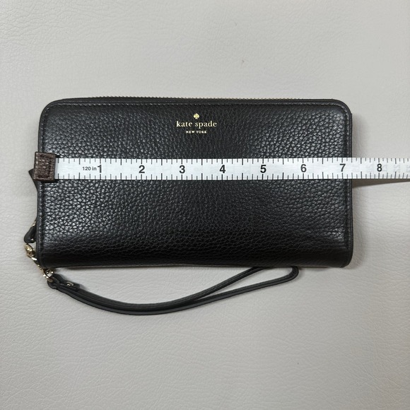 Kate Spade // Black Leather Wristlet Wallet - Picture 7 of 8